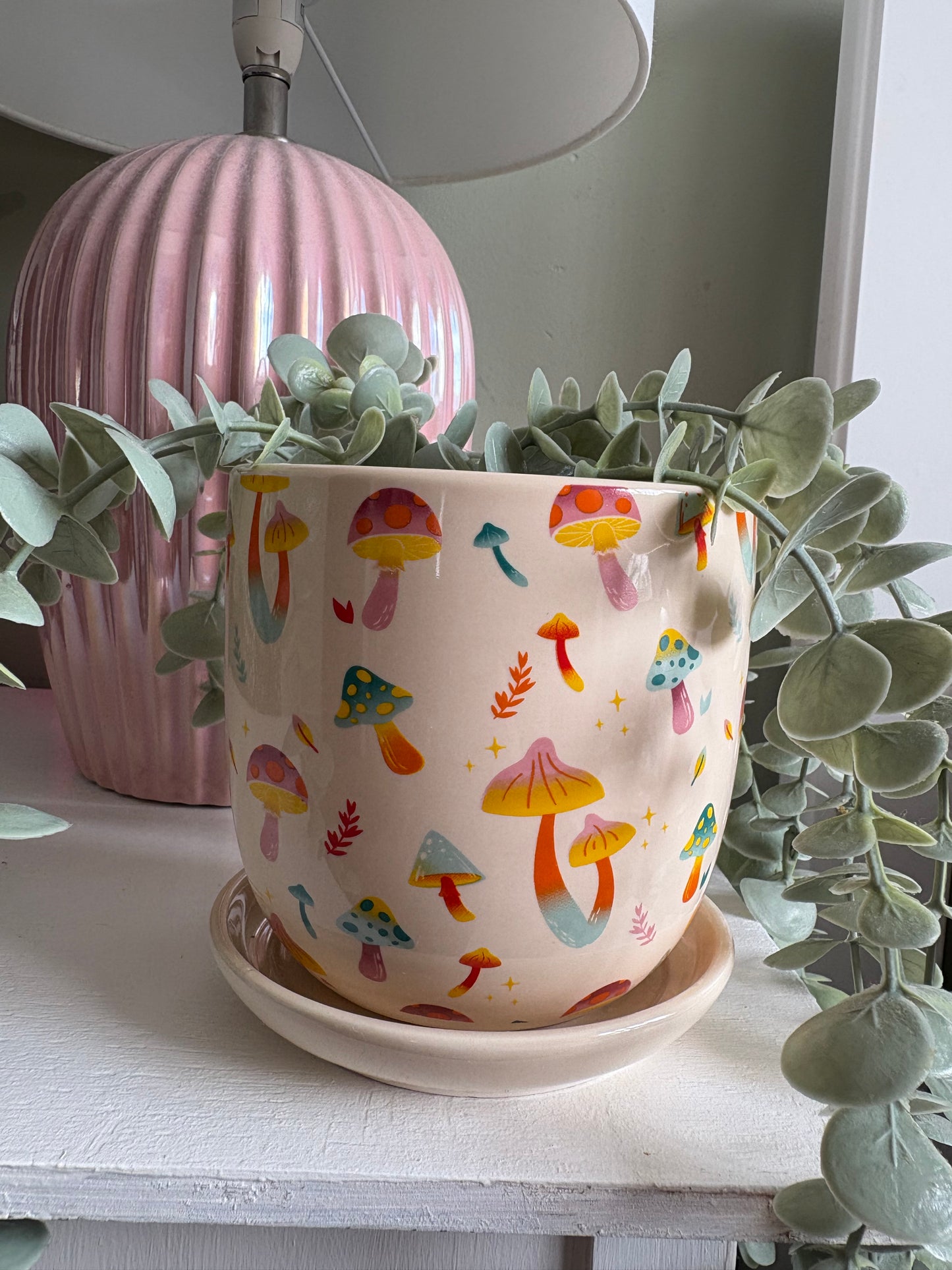 Whimsical Mushroom Plant Pot