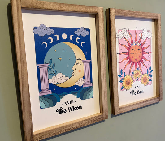 The Sun & The Moon Framed Art Prints