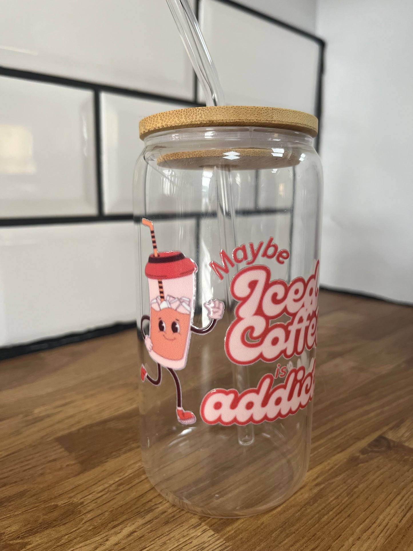 Iced Coffee Glass tumbler